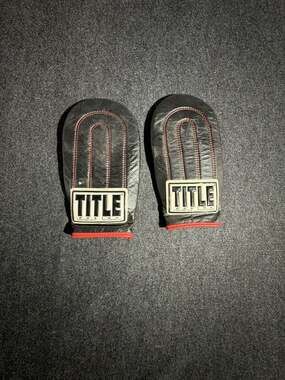 Title Boxing Genuine Leather Sparring Bag Gloves